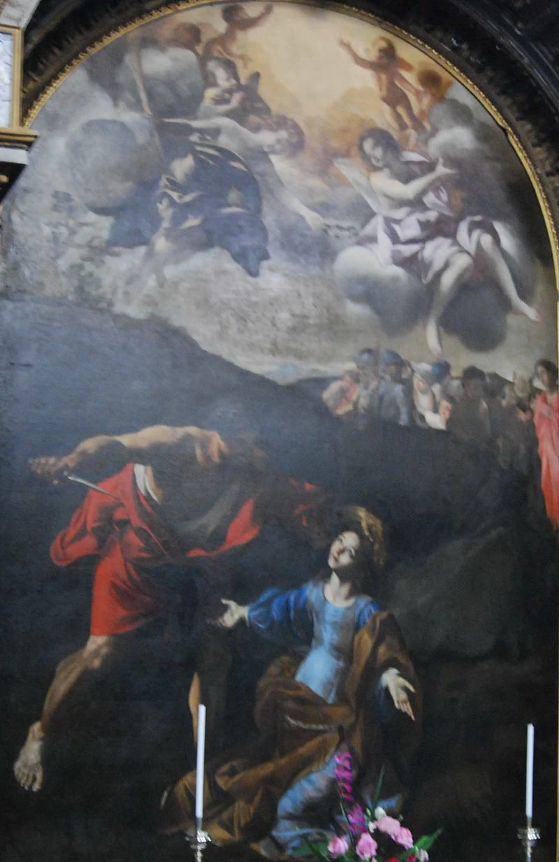 106-Martirio di santa Lucia - Chiesa di Santa Lucia in Selci, Roma 